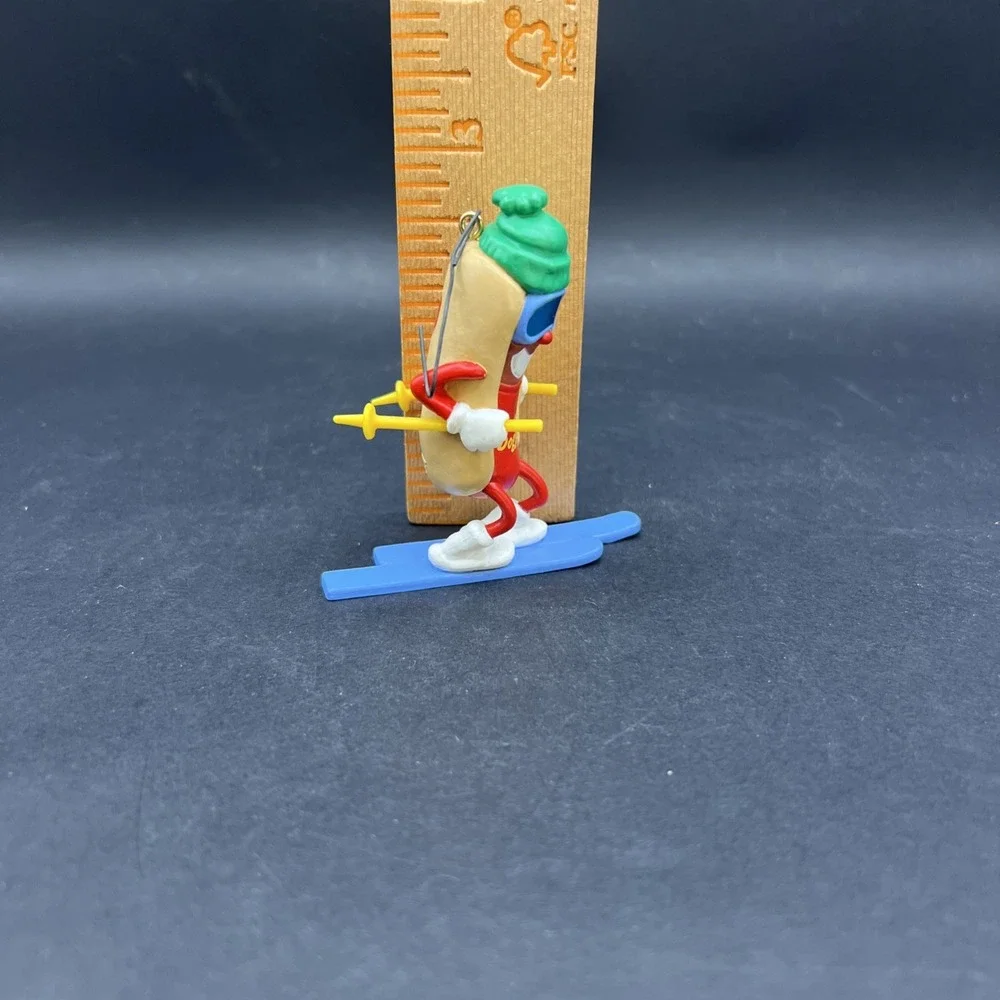 Vintage 1990 Hallmark Keepsake Christmas Ornament Hot Dogger Hot Dog On Ski's